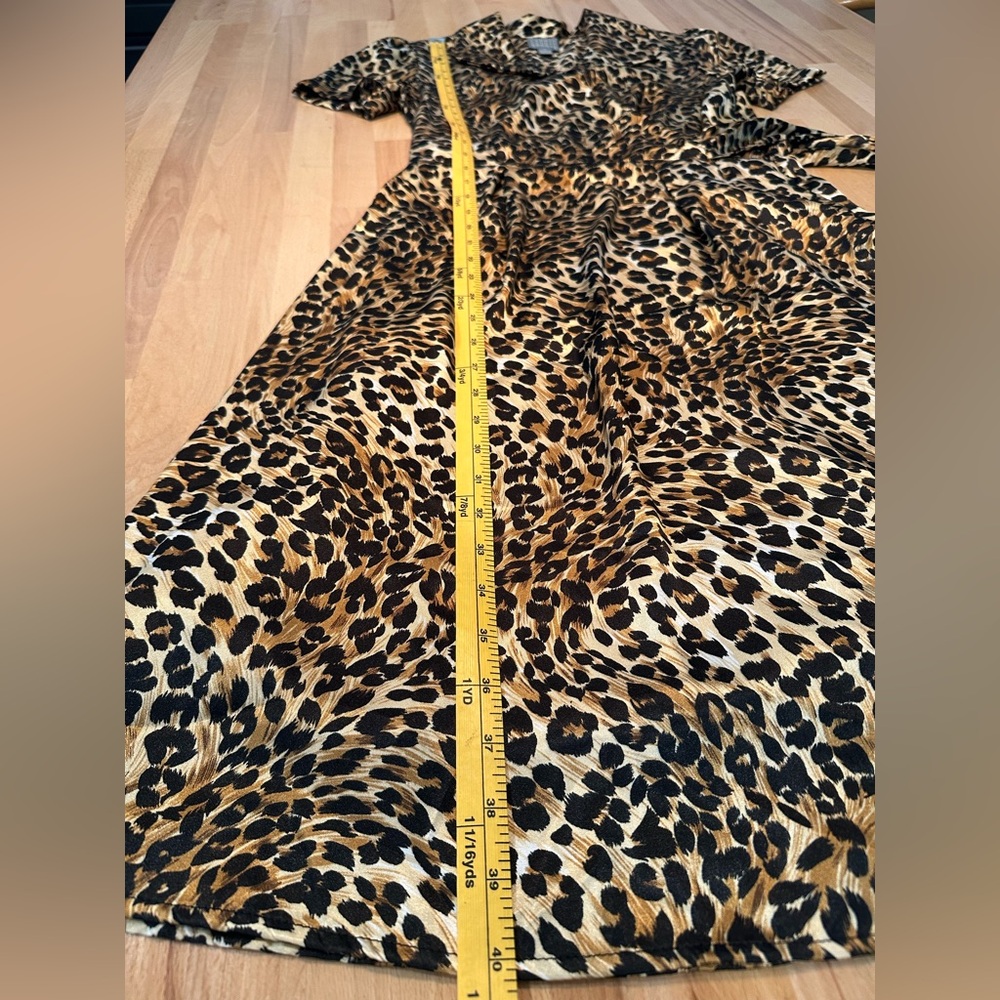 Vintage Rabbit Rabbit Rabbit Designs Leopard Print Wrap Dress - Picture 8 of 13